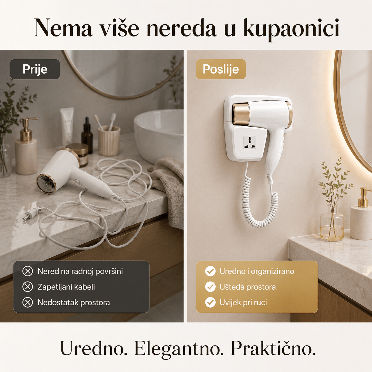 Zidni Fen za Kosu s Držačem – – – slika 3