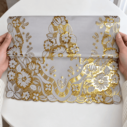Zlatni pravougaoni nadstolnjaci – set 12, tri veličine – Pravougaoni zlatni nadstolnjaci u setu 12 – 45 × 85 cm – slika 6