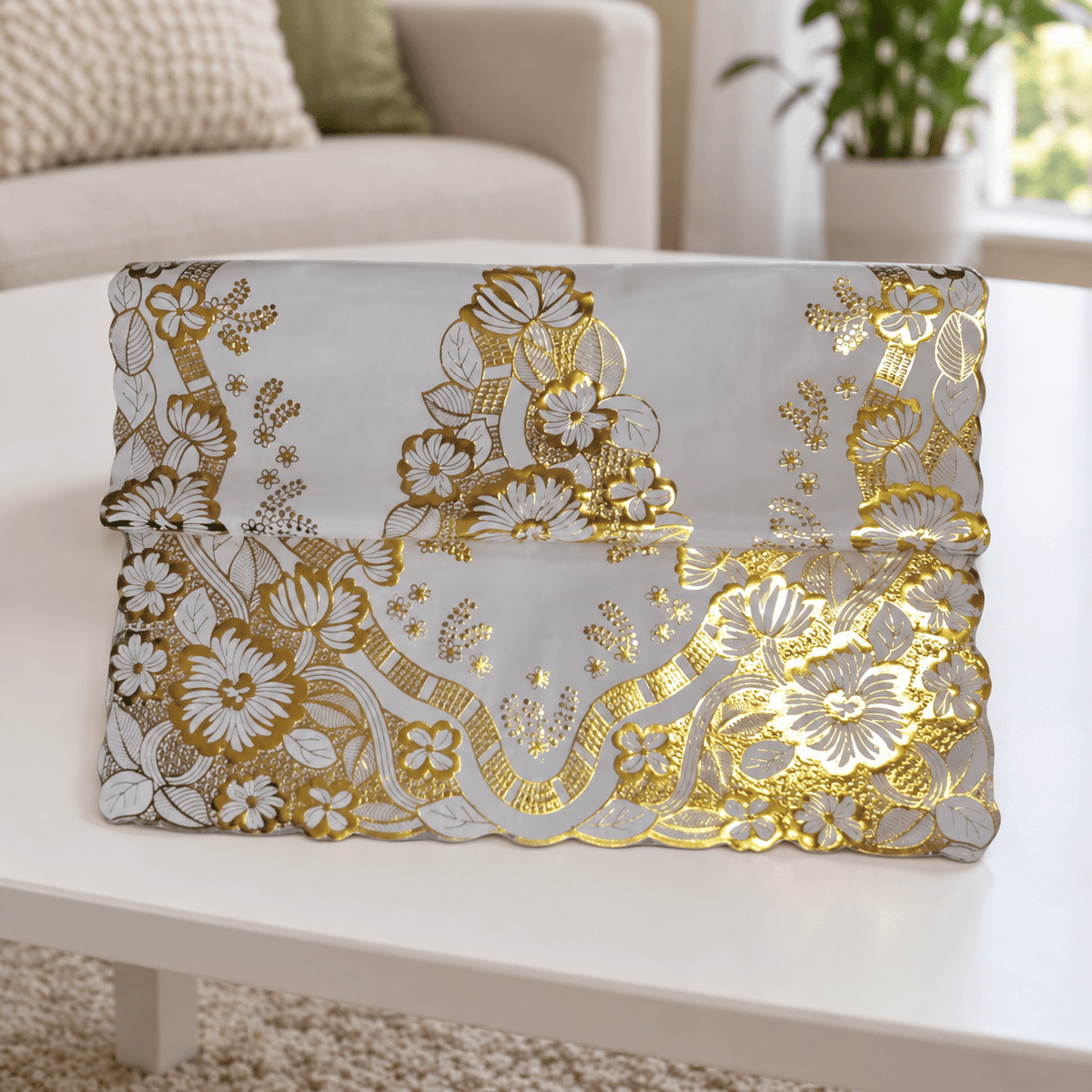 Zlatni pravougaoni nadstolnjaci – set 12, tri veličine – Pravougaoni zlatni nadstolnjaci u setu 12 – 60 × 120 cm – slika 2