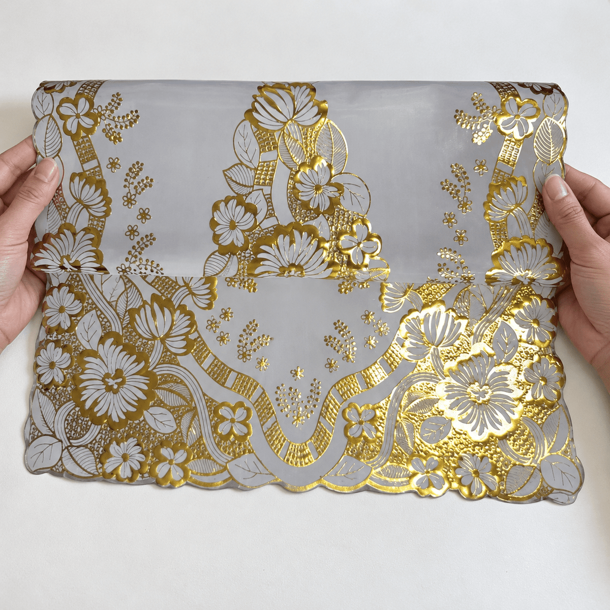 Zlatni pravougaoni nadstolnjaci – set 12, tri veličine – Pravougaoni zlatni nadstolnjaci u setu 12 – 60 × 120 cm – slika 3