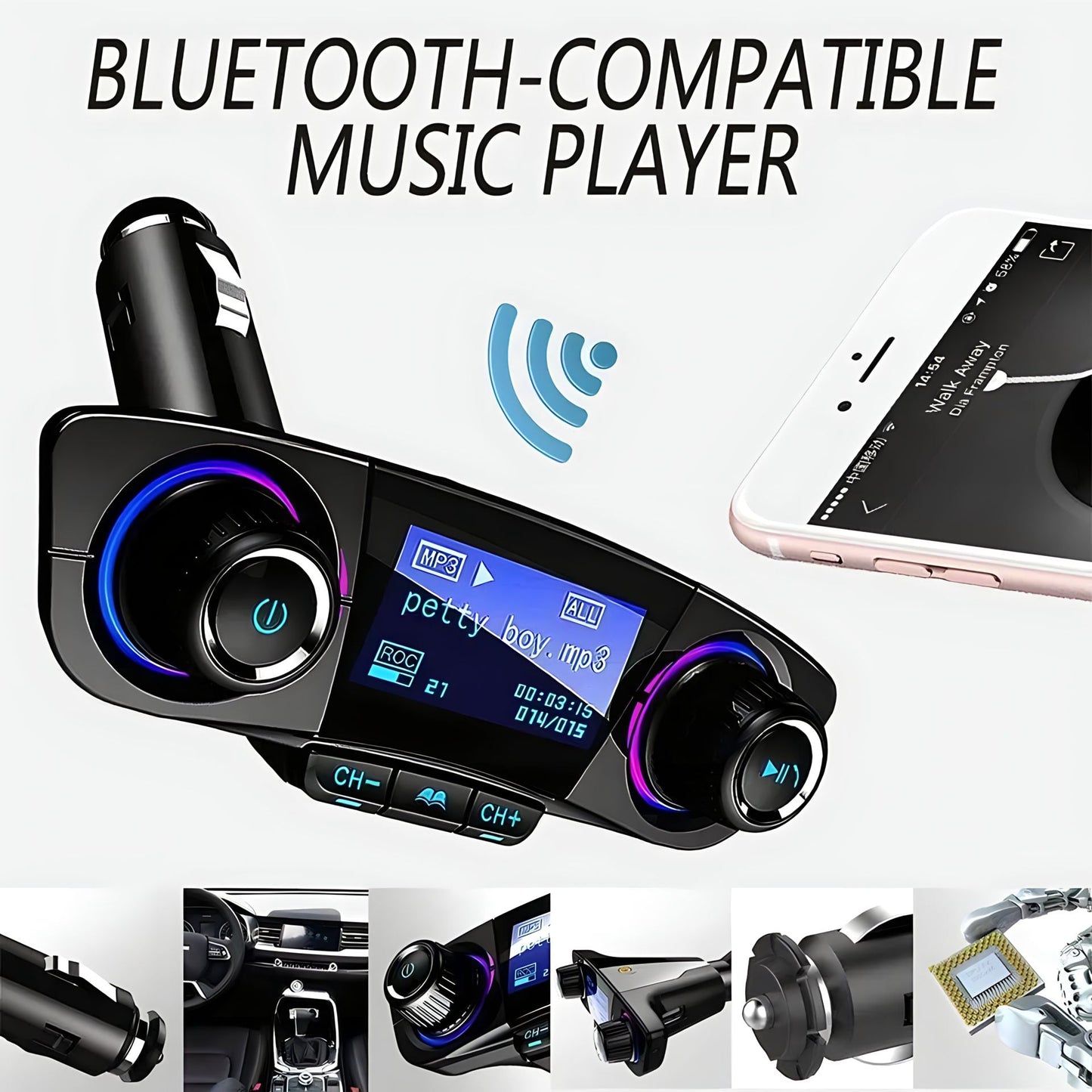 Bluetooth FM transmiter i MP3 - SAMO KLIKNI